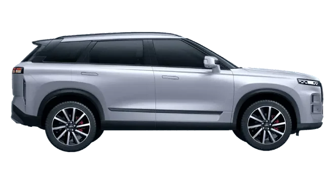 Jaecoo J7 FWD SUV listrik silver samping dealer pasar minggu depok